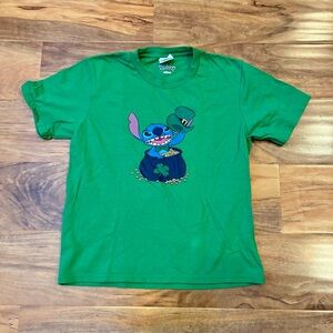 Youth Small Green Lilo & Stitch Leprechaun Saint Patrick’s Day Stitch T-Shirt